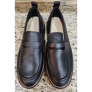 Everlane The Gum Sole Penny Loafer Black Womens Size 10 leather lifted